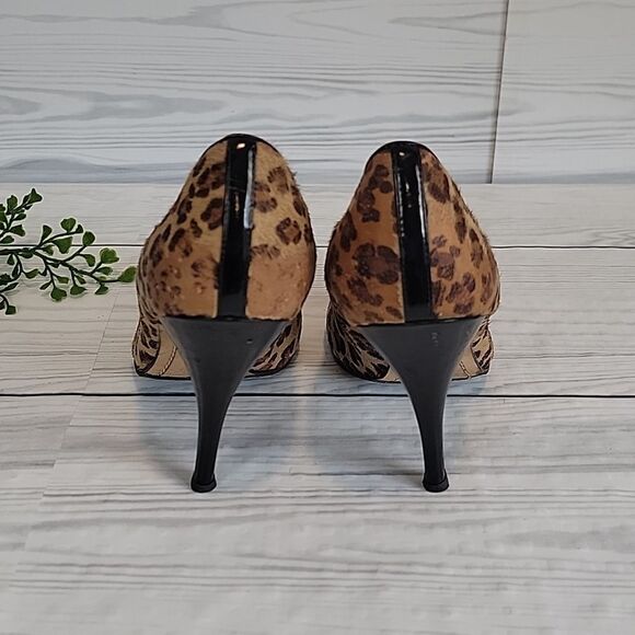 Enzio Angiolini Leopard Print Heeled Pumps Womens Size 8.5 - Picture 5 of 11